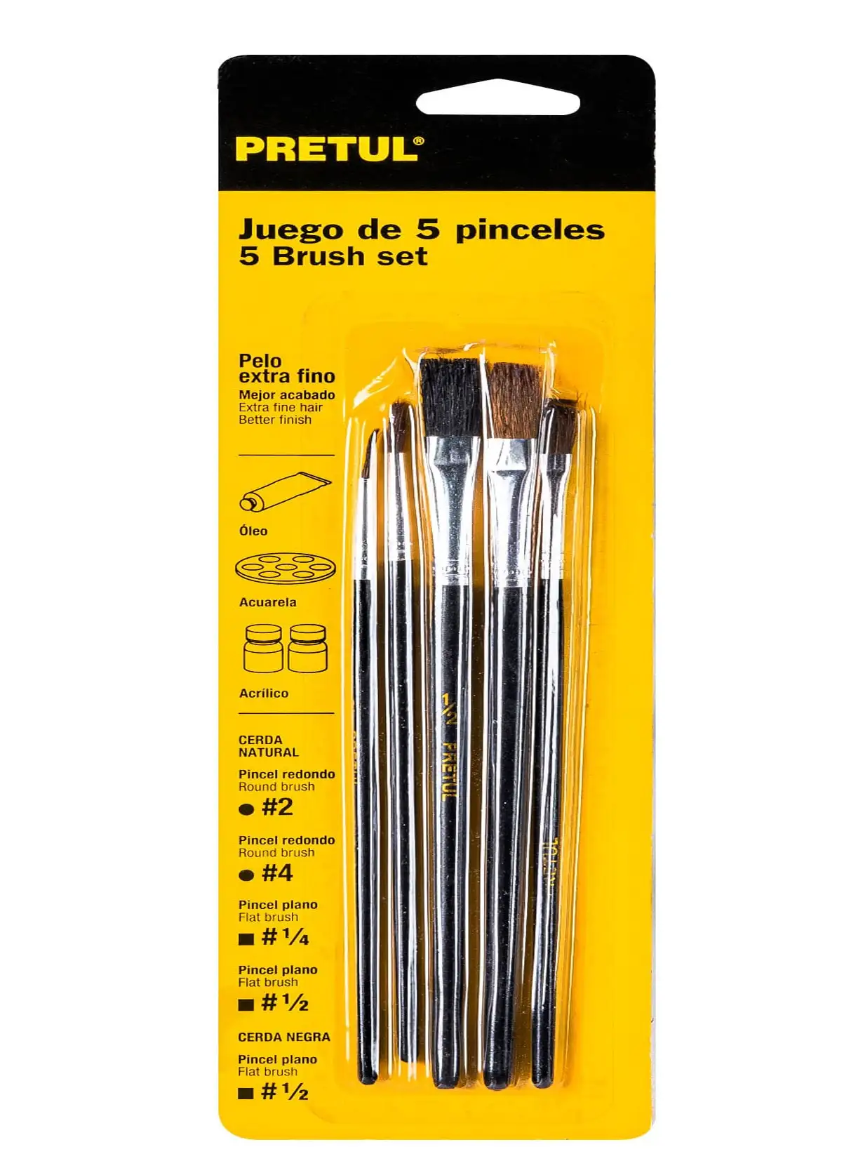 PRETUL Original 5pc Artist Paint Brush